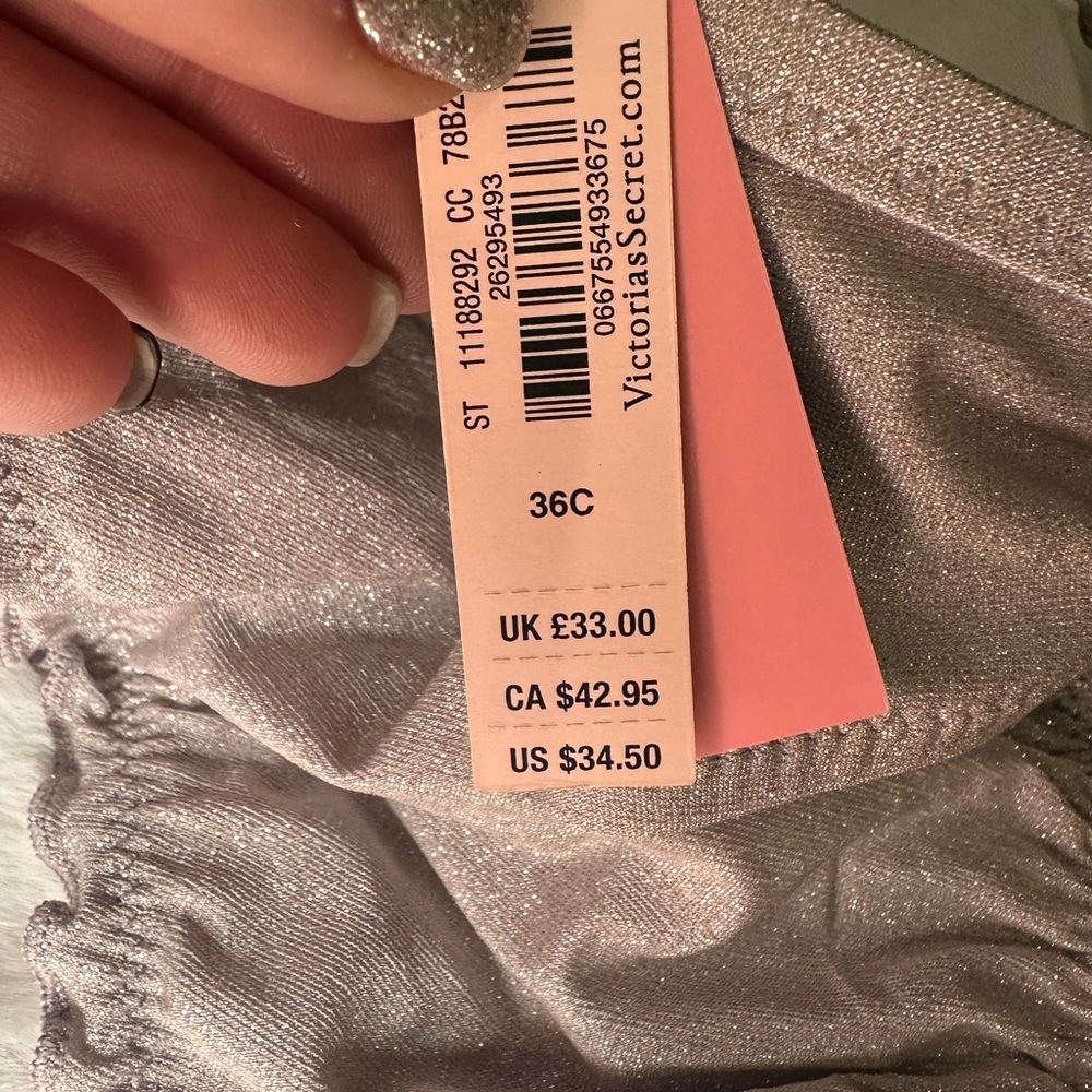 Victoria’s Secret Shimmery Silver Ruffled Bikini Set - Picture 5 of 6